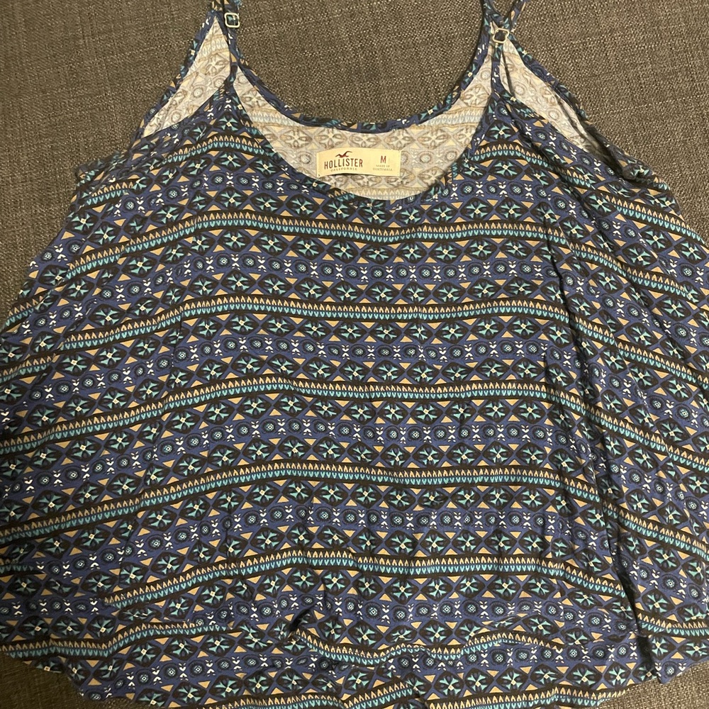 Blue loose Flowey shirt